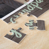 最愛のおじいちゃん素朴 – 木枠 ジグソーパズル (側面)