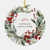 最愛のおばあちゃんエバーフェスティバルリースクリスマス セラミックオーナメント (裏面)