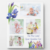 最愛のおばあちゃん素晴らし4フォト春フラワー フォトプラーク (正面)