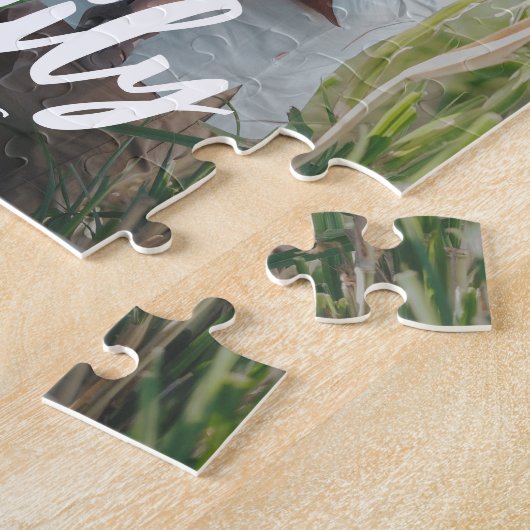 最愛のキャプションフォトパーソナライズされたパズル ジグソーパズル (側面)