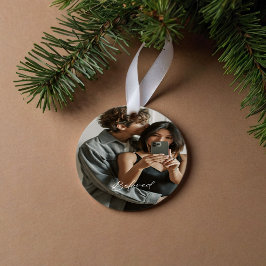 最愛のスクリプトロマンチックカップルオーナメント セラミックオーナメント