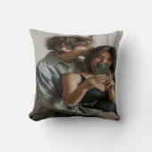 最愛のスクリプトロマンチックカップル装飾用クッション クッション (正面)