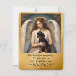 最愛のダックスフント・フラットカード紛失悔やみや弔慰