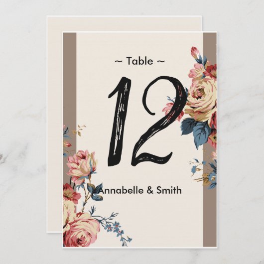 最愛のテーブル番号 招待状 (正面/裏面)