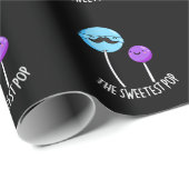 最愛のポップ・アートのおもしろい棒つきキャンデー・プンダークBG ラッピングペーパー (ロールコーナー)