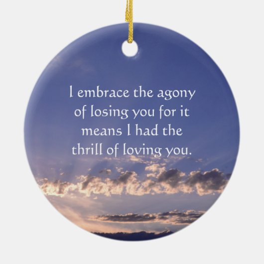 最愛の人のオーナメント無くなった セラミックオーナメント (裏面)