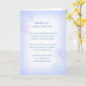 最愛の人の元の詩歌の挨拶状の損失 カード (黄色い花)