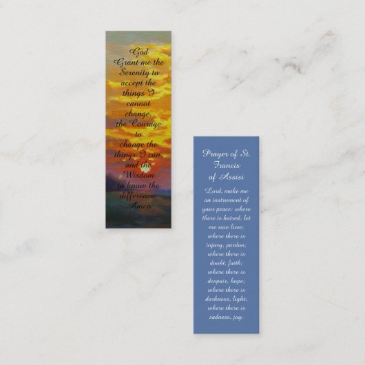 最愛の出発マーク祈りの言葉カード コーリングカード (正面/裏面)