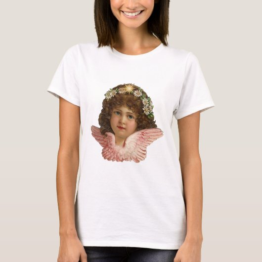 最愛の天使の女の子のヴィンテージのTシャツ Tシャツ (正面)