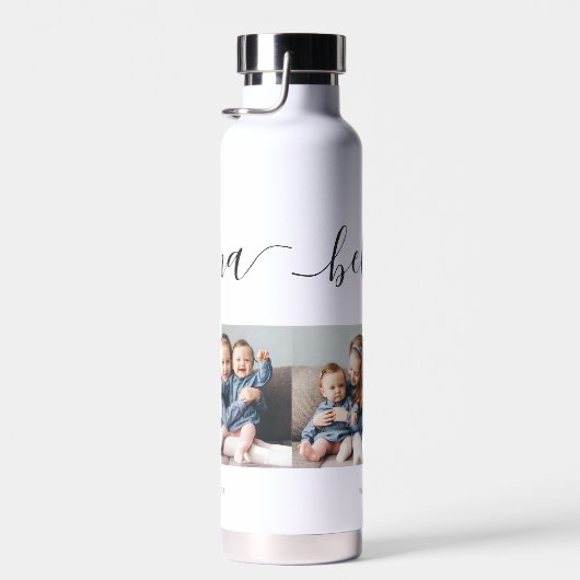 最愛の奈々おばあちゃんカスタム家族フォトキープサケ ウォーターボトル (右面)