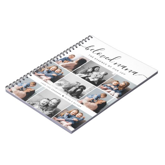 最愛の奈々おばあちゃんカスタム家族フォトキープサケ ノートブック (左側)