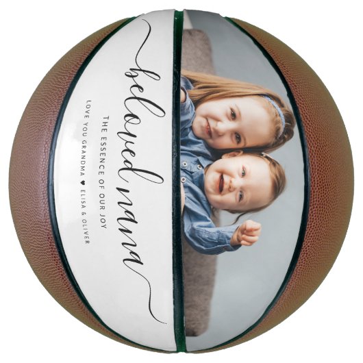 最愛の奈々おばあちゃんカスタム家族フォトキープサケ バスケットボール (縦)