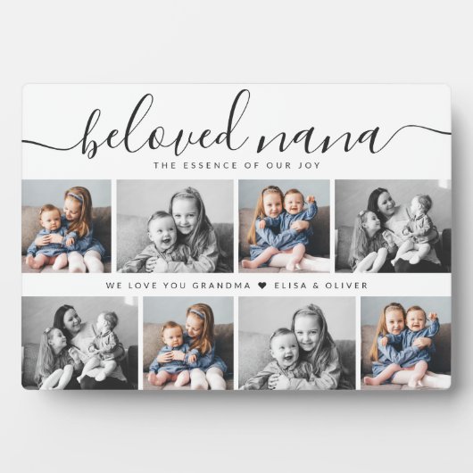 最愛の奈々おばあちゃんカスタム家族フォトキープサケ フォトプラーク (正面)