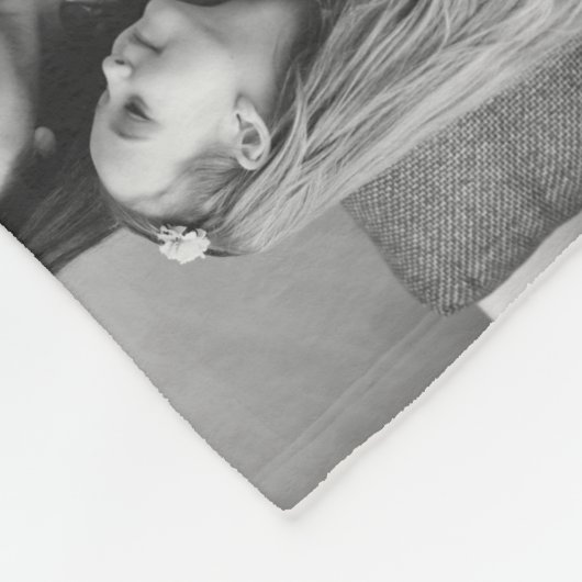 最愛の奈々おばあちゃんカスタム家族フォトキープサケ フリースブランケット (角)