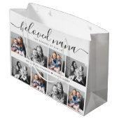 最愛の奈々おばあちゃんカスタム家族フォトキープサケ ラージペーパーバッグ (裏面アングル)