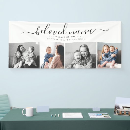 最愛の奈々おばあちゃんカスタム家族フォトキープサケ 横断幕 (トレードショー)