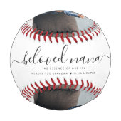 最愛の奈々おばあちゃんカスタム家族フォトキープサケ 野球ボール (裏面)