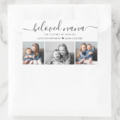 最愛の奈々おばあちゃんカスタム家族フォトキープサケ 長方形シール (バッグ)