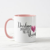 最愛の娘従って愛されてあります マグカップ (左)