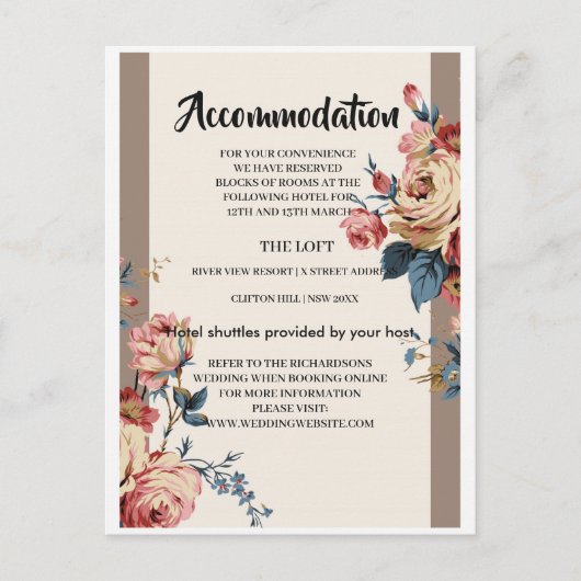 最愛の宿泊施設カード 案内ポストカード (正面)