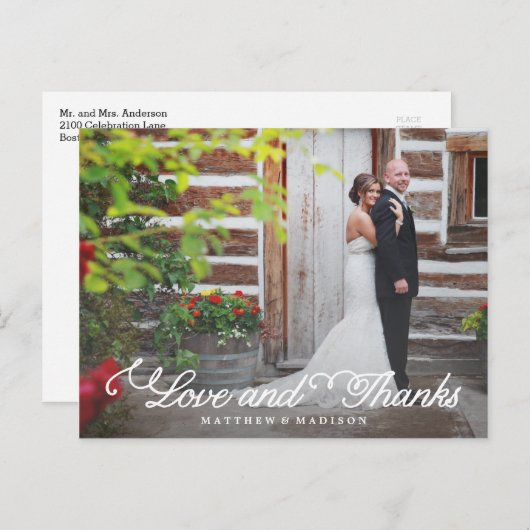 最愛の日 | 結婚感謝はがき ポストカード (正面/裏面)