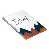 最愛の燃えたオレンジの山のキリスト教の信仰 ノートブック (右側)