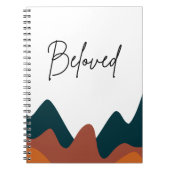 最愛の燃えたオレンジの山のキリスト教の信仰 ノートブック (正面)