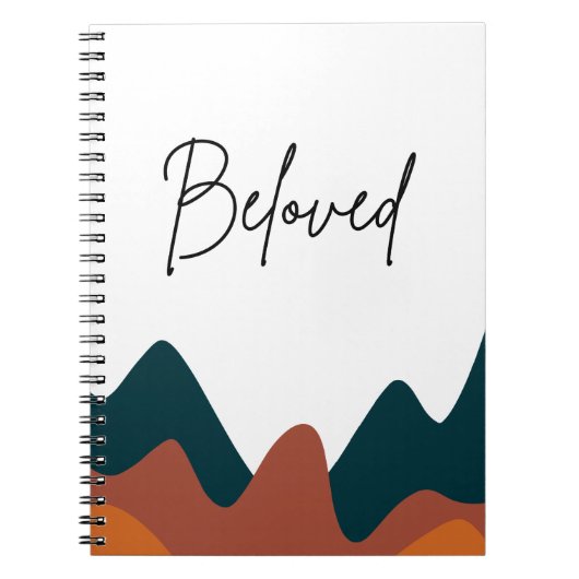 最愛の燃えたオレンジの山のキリスト教の信仰 ノートブック (正面)