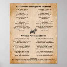 最愛の犬のトマス・ハーディの詩 ポスター