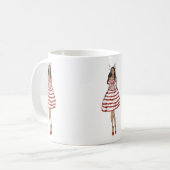 最愛の花型女性歌手のクリスマスのマグ コーヒーマグカップ (正面左)