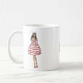 最愛の花型女性歌手のクリスマスのマグ コーヒーマグカップ