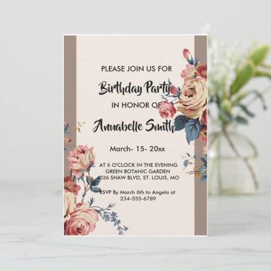 最愛の誕生日 招待状 (スタンド正面)