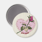 最愛の鉱山バラ結婚の磁石 マグネット (正面/裏面)