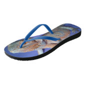 最愛の髭のあるドラゴンフォトブルー ビーチサンダル (アングル)
