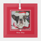 最愛の1つの編集可能カラーカスタムオーナメント ガラスオーナメント (正面)