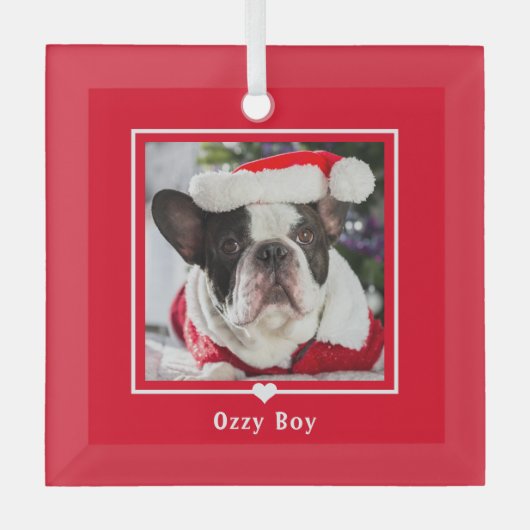 最愛の1つの編集可能カラーカスタムオーナメント ガラスオーナメント (正面)