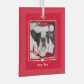 最愛の1つの編集可能カラーカスタムオーナメント ガラスオーナメント (正面右)