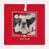 最愛の1つの編集可能カラーカスタムオーナメント ガラスオーナメント (裏面)