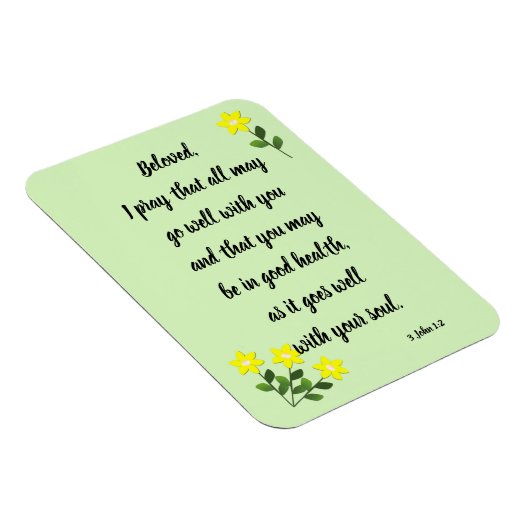 最愛の3ヨハネ1:2フォトマグネットのためのメッセージ マグネット (右側)