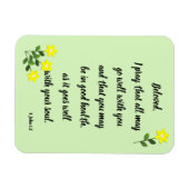 最愛の3ヨハネ1:2フォトマグネットのためのメッセージ マグネット (横)