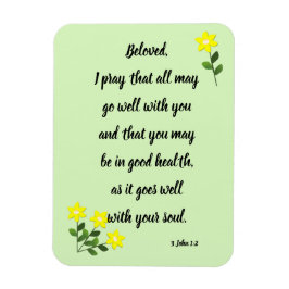 最愛の3ヨハネ1:2フォトマグネットのためのメッセージ マグネット