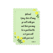 最愛の3ヨハネ1:2フラットグリーティングカードのためのメッセージ カード (正面/裏面インサイチュ)