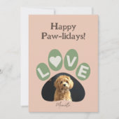 最愛パーソナライズされたのファーベビーポー シーズンカード (正面)