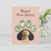 最愛パーソナライズされたのファーベビーポー シーズンカード (スタンド正面)