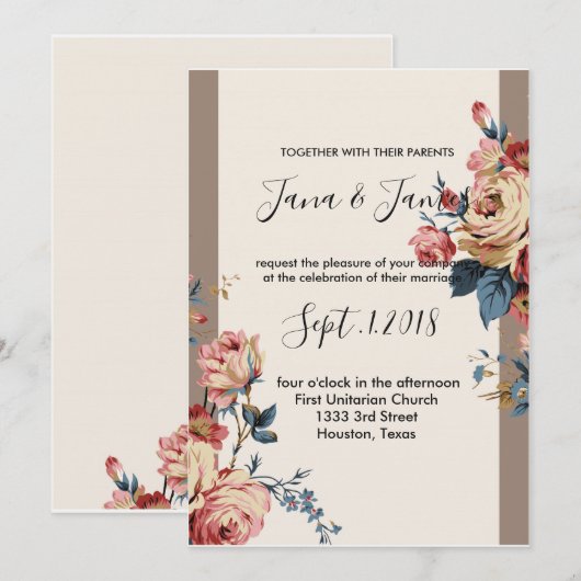 最愛結婚者 招待状 (正面/裏面)