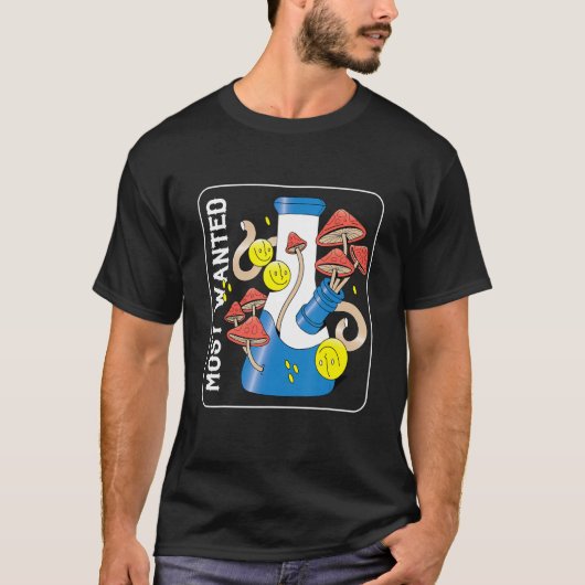 最指名手配シシャホカ喫煙 Tシャツ (正面)