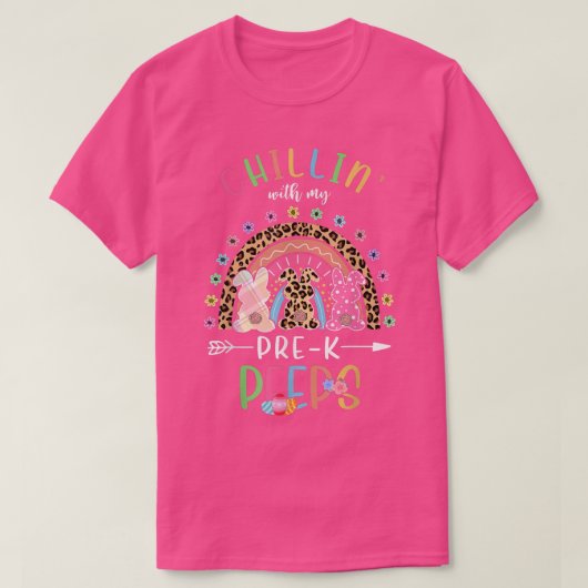 最教え高の小さな先生プレK復活祭ラ Tシャツ (デザイン正面)