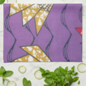 最新のアフリカの波状伝統的ファッションパターンアート キッチンタオル (折り畳み)