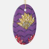 最新のアフリカの波状伝統的ファッションパターンアート セラミックオーナメント (右)