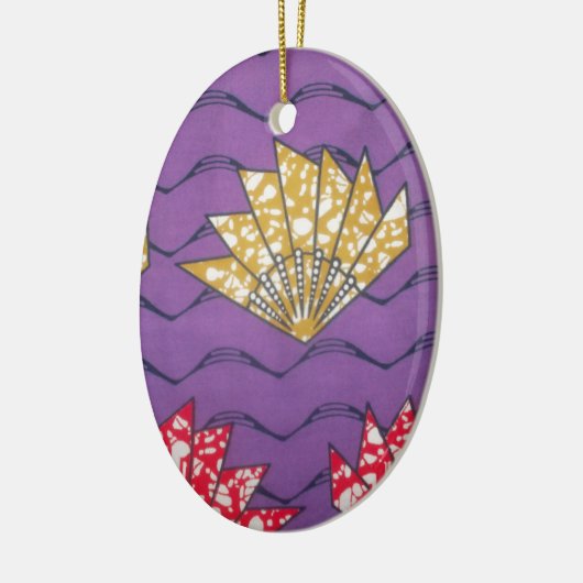 最新のアフリカの波状伝統的ファッションパターンアート セラミックオーナメント (左)